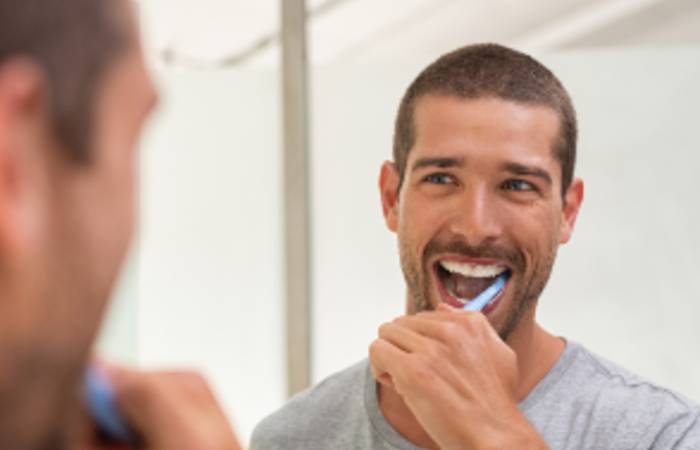 Brushing teeth
